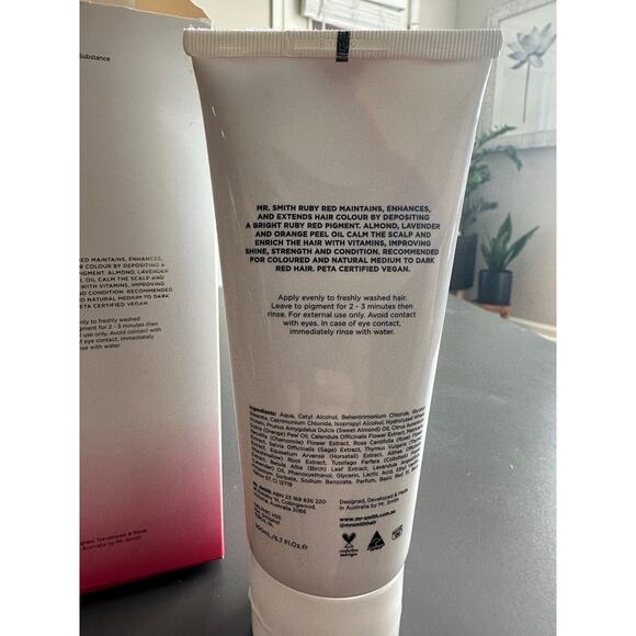 NIB Mr Smith Ruby Red Hair Pigment Conditioner 6.7 oz. - Picture 2 of 4